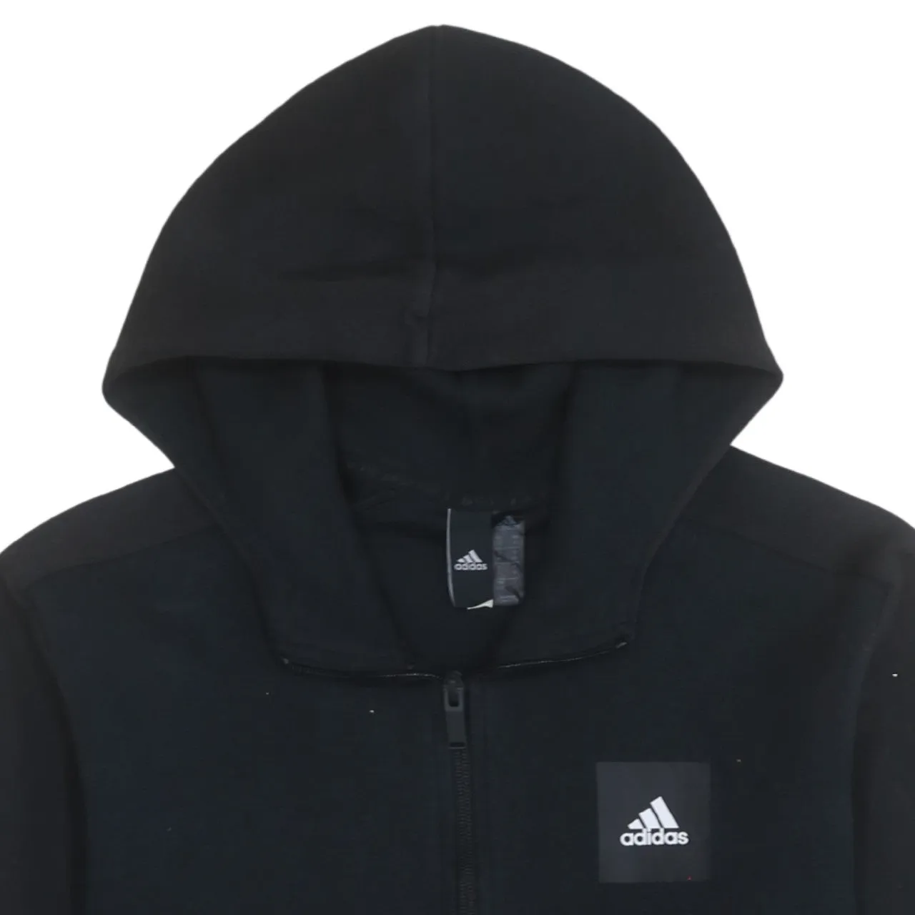 Adidas 90's Drawstring Pockets Full Zip Up Hoodie Medium Black sold by Vintage Club product image thumbnail 3