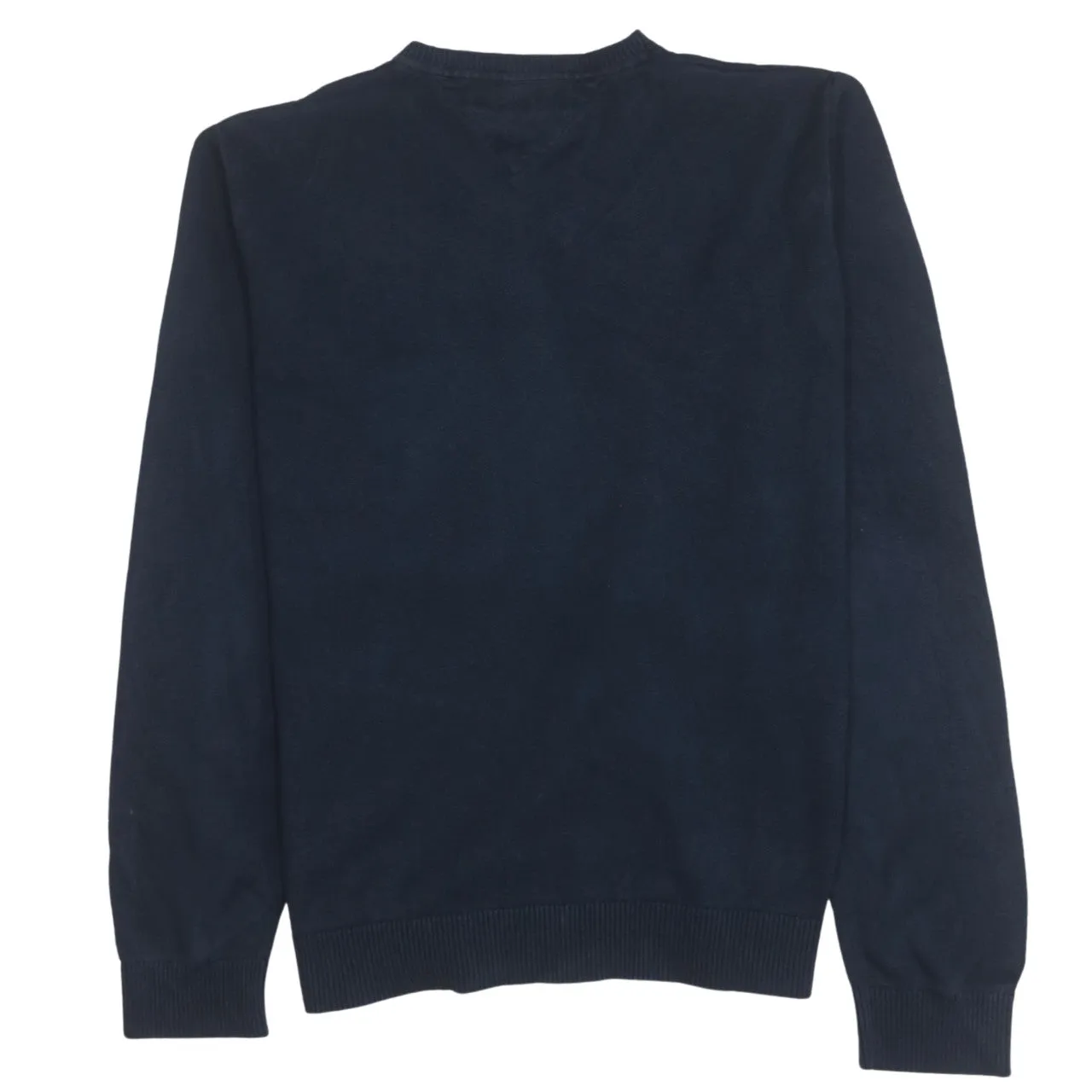 Tommy Hilfiger 90's Lightweight V Neck Sweatshirt Large Navy Blue sold by Vintage Club product image thumbnail 2