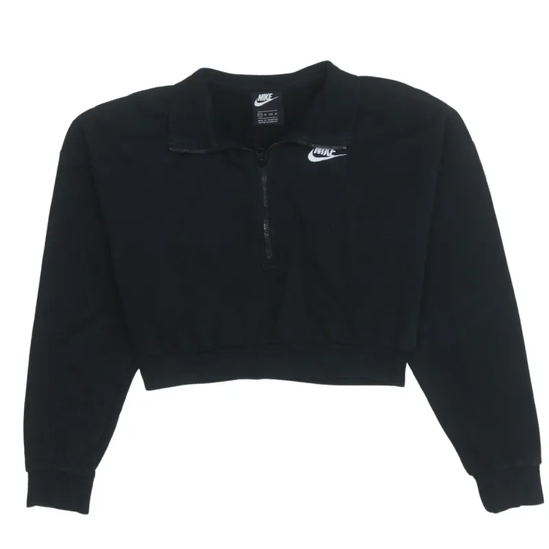 Nike 90's Swoosh Quarter Zip Sweatshirt XSmall Black sold by Vintage Club