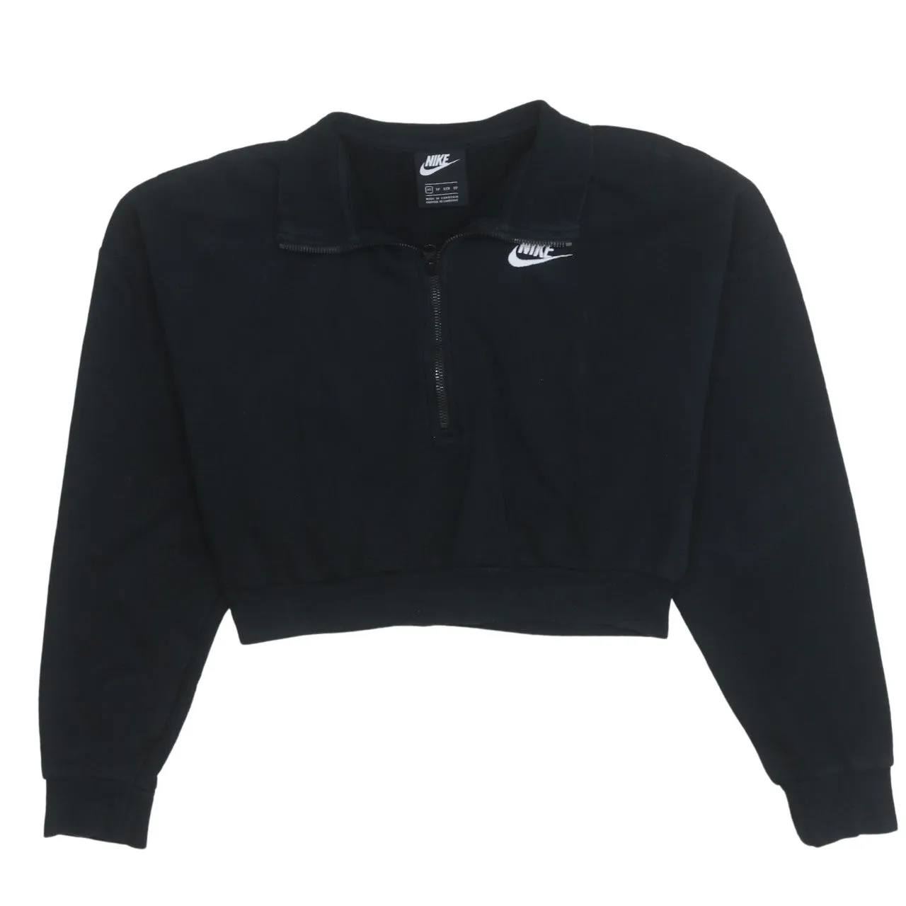 Nike 90's Swoosh Quarter Zip Sweatshirt XSmall Black sold by Vintage Club