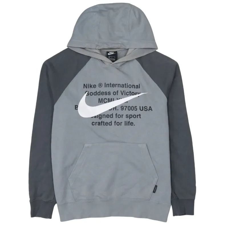 Nike 90's Center Middle Swoosh Pullover Hoodie Medium Grey sold by Vintage Club