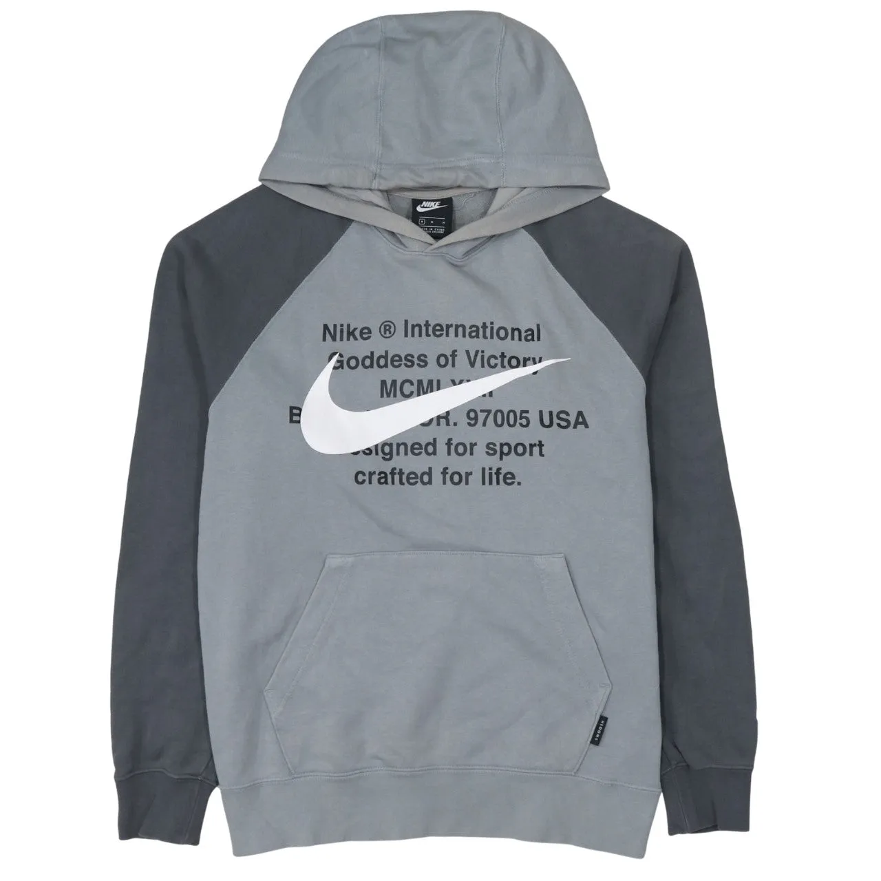Nike 90's Center Middle Swoosh Pullover Hoodie Medium Grey sold by Vintage Club