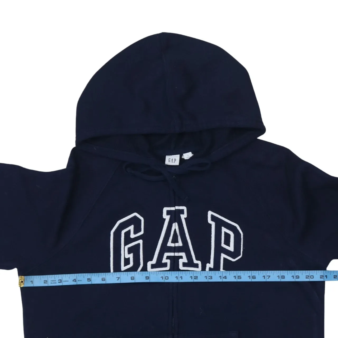 Gap 90's Spellout Full Zip Up Hoodie Medium Navy Blue sold by Vintage Club product image thumbnail 5