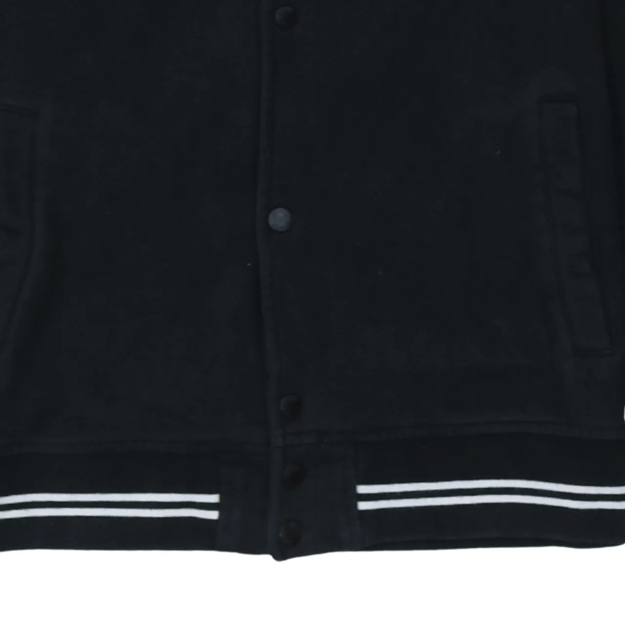 Stussy 90's Lightweight Button Up Sweatshirt Medium Black sold by Vintage Club product image thumbnail 4