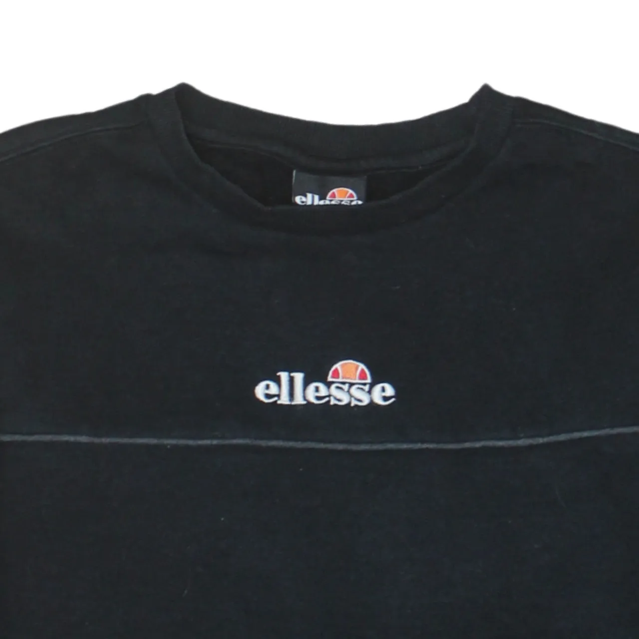 Ellesse 90's Lightweight Crew Neck Sweatshirt Medium Black sold by Vintage Club product image thumbnail 3