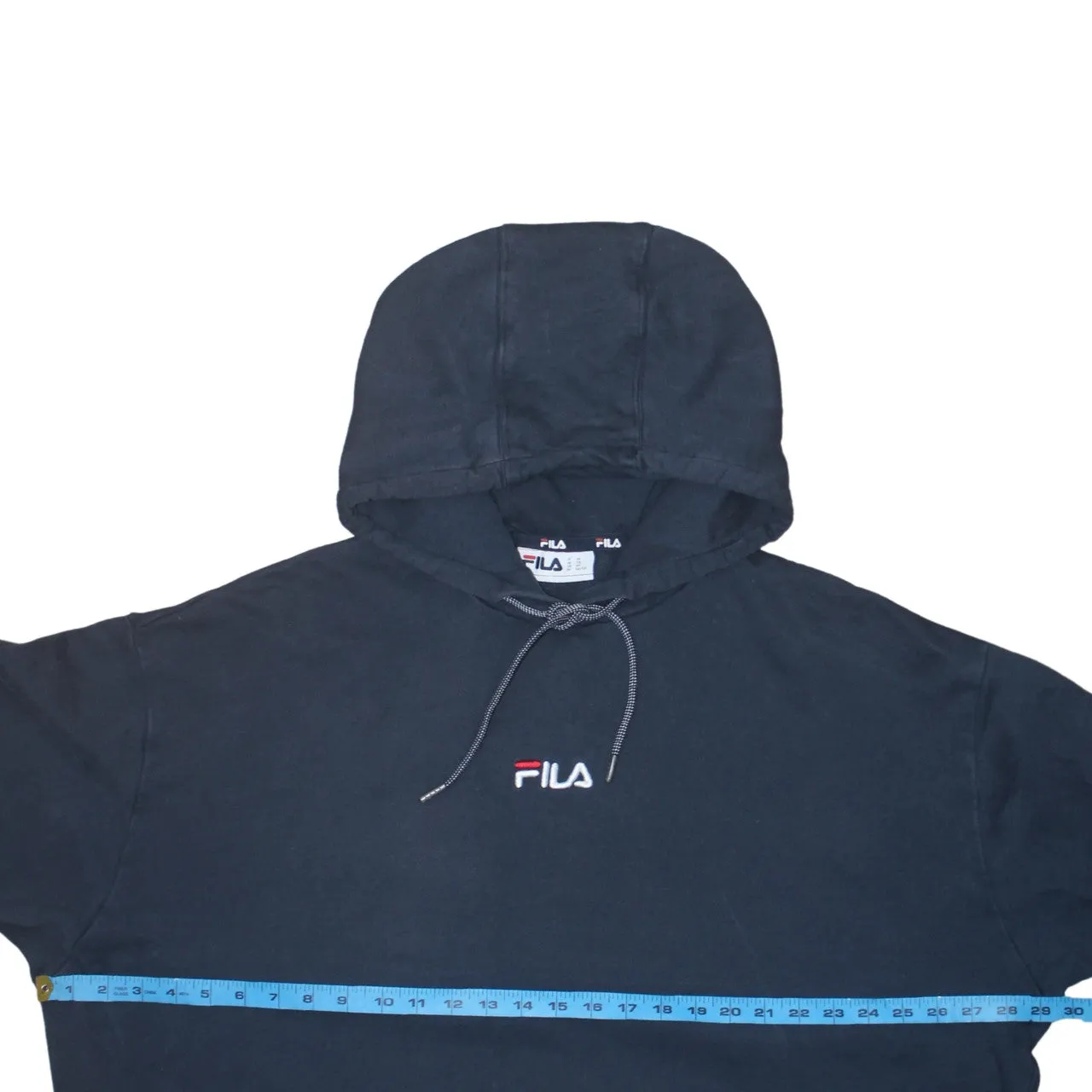 Fila 90's Lightweight Pullover Hoodie XXLarge Navy Blue sold by Vintage Club product image thumbnail 5