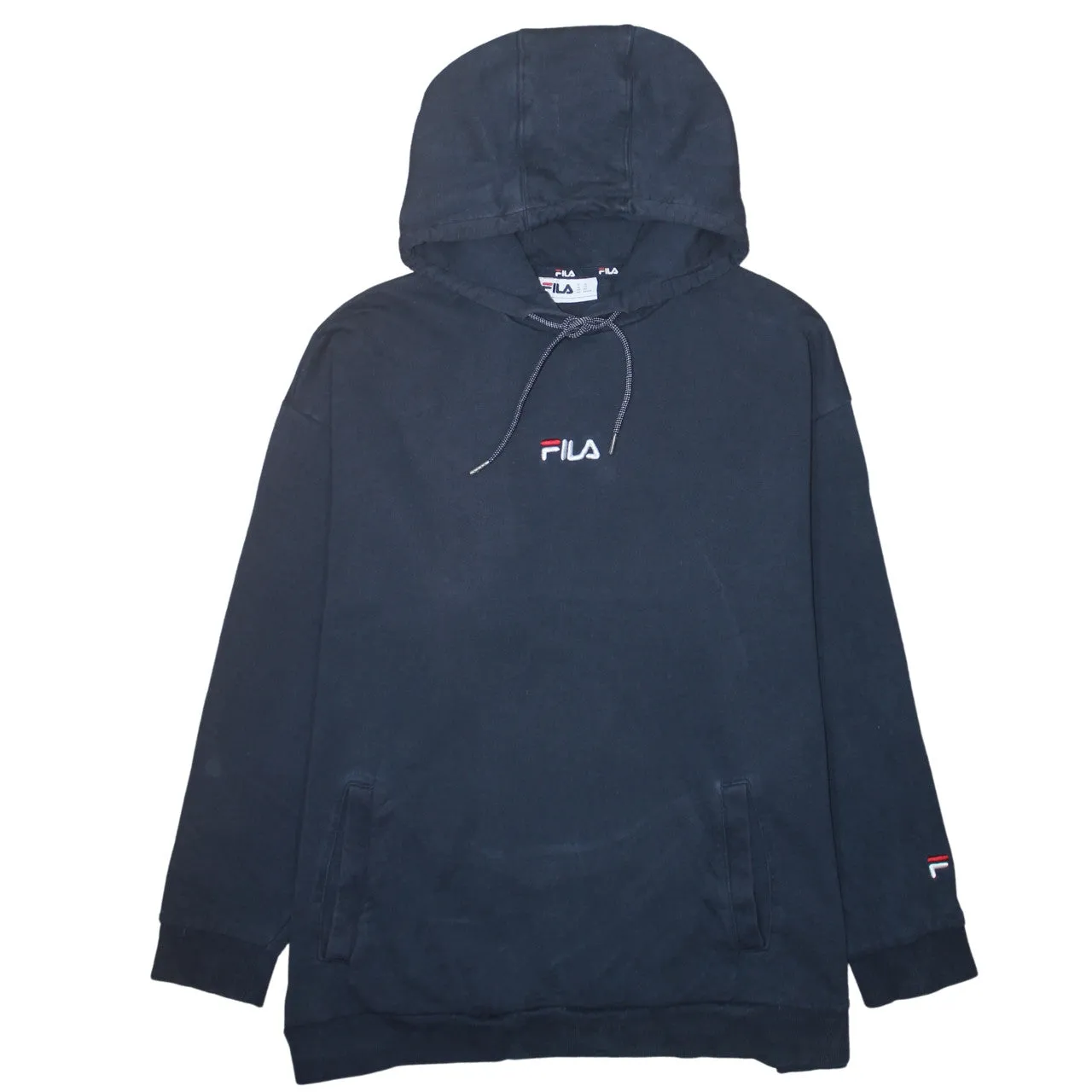 Fila 90's Lightweight Pullover Hoodie XXLarge Navy Blue sold by Vintage Club