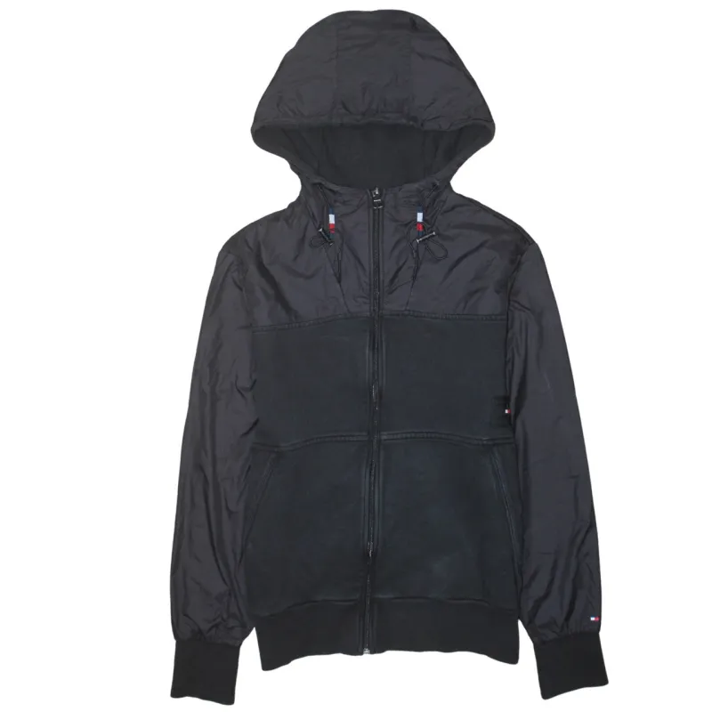 Tommy Hilfiger 90's Lightweight Full Zip Up Hoodie Small Black made by Tommy Hilfiger