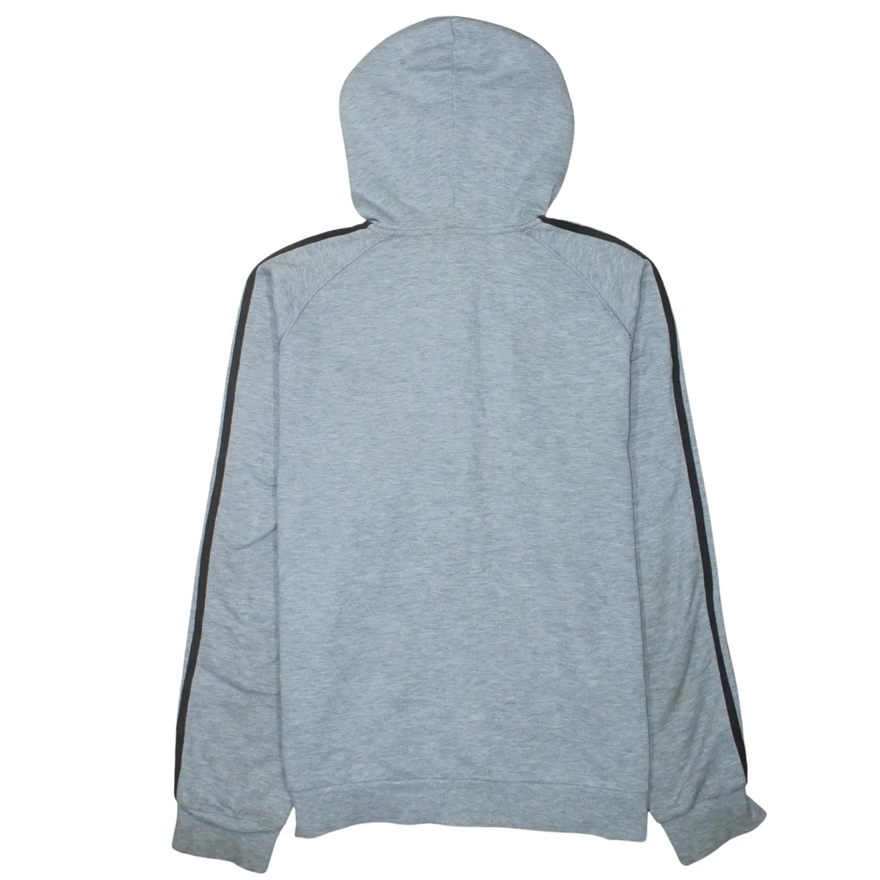 Adidas 90's Striped Sleeve Full Zip Up Hoodie Large Grey sold by Vintage Club product image thumbnail 2