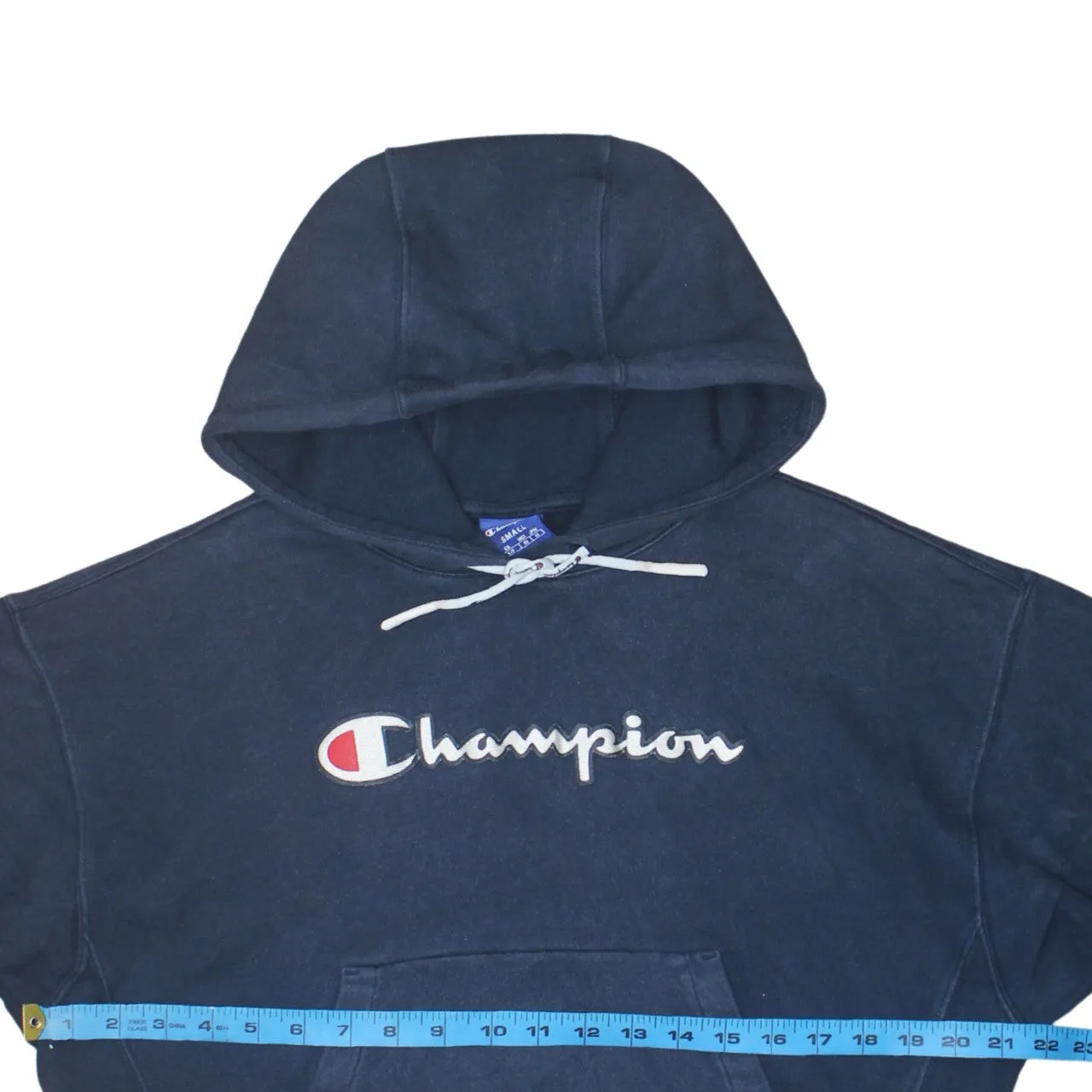 Champion 90's Spellout Pullover Hoodie Small Navy Blue sold by Vintage Club product image thumbnail 5