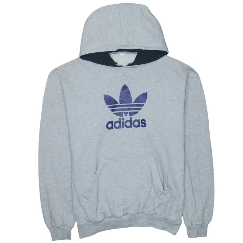 Adidas 90's Spellout Pullover Hoodie XLarge Grey sold by Vintage Club