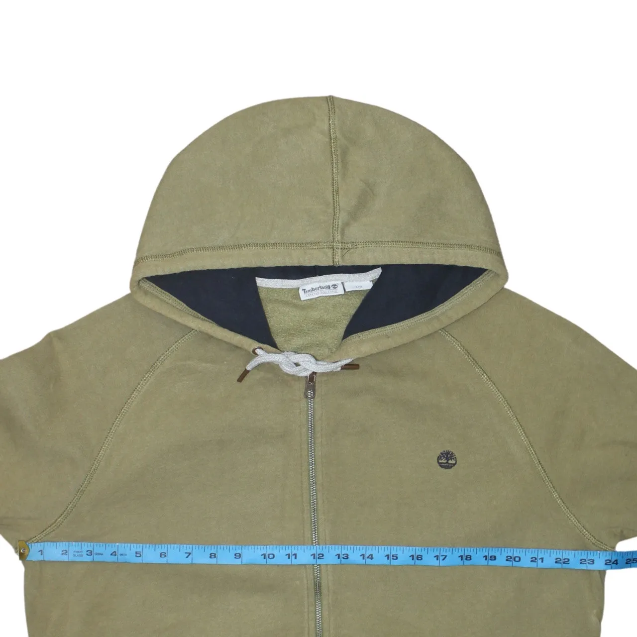 Timberland 90's Lightweight Full Zip Up Hoodie Large Green sold by Vintage Club product image thumbnail 5