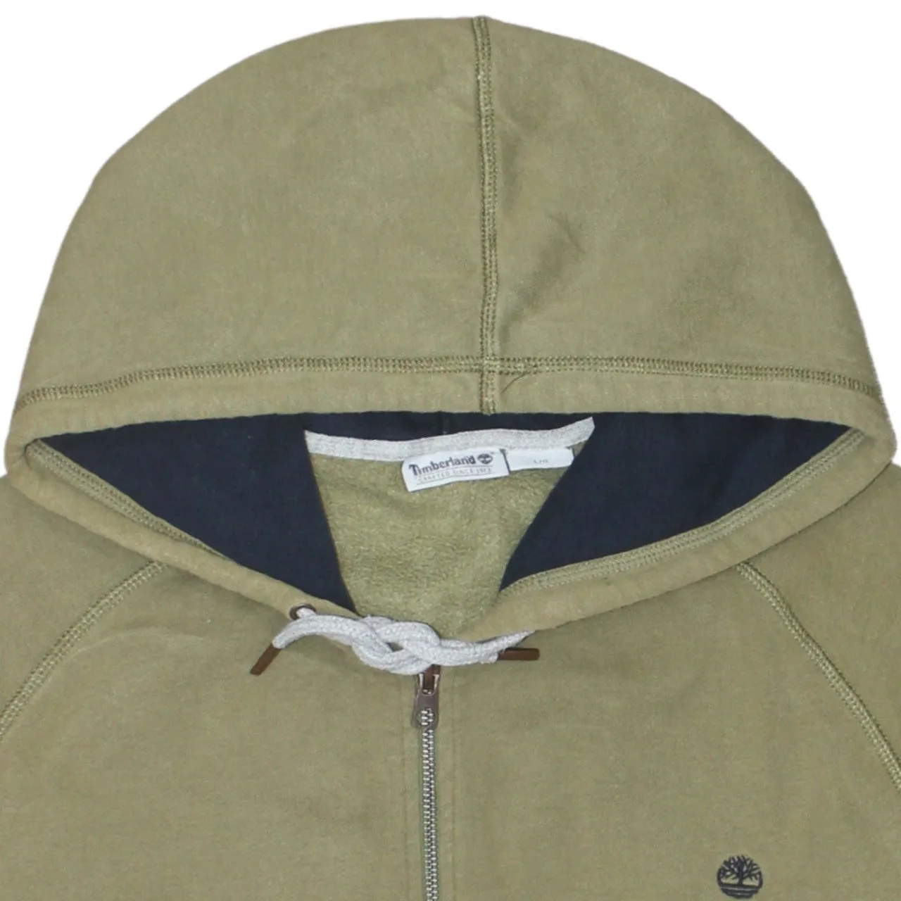 Timberland 90's Lightweight Full Zip Up Hoodie Large Green sold by Vintage Club product image thumbnail 3