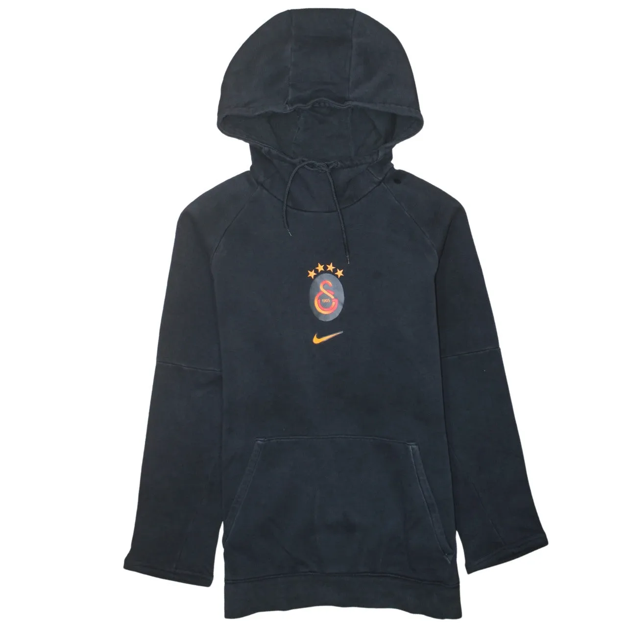 Nike 90's Center Middle Swoosh Pullover Hoodie Small Black sold by Vintage Club