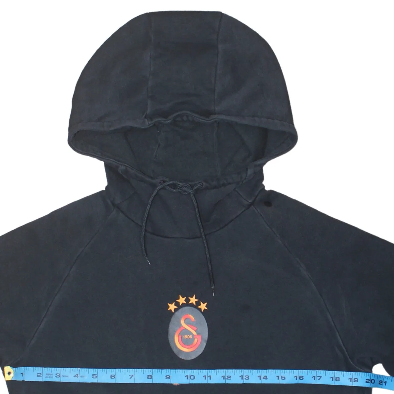 Nike 90's Center Middle Swoosh Pullover Hoodie Small Black sold by Vintage Club product image thumbnail 5