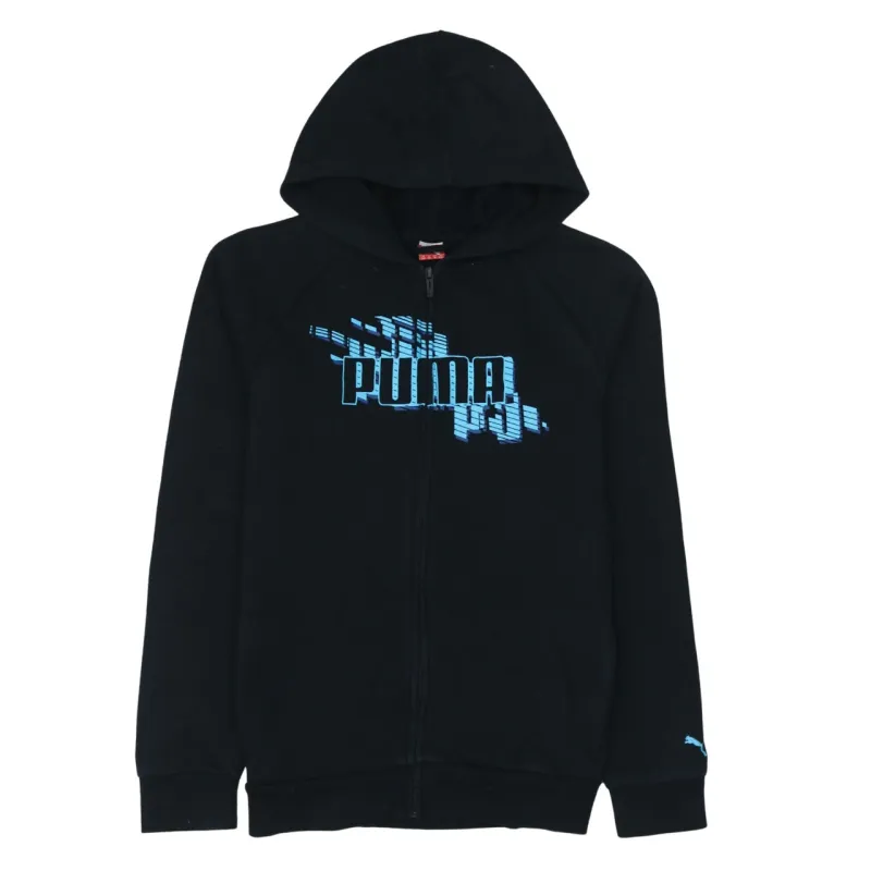 Puma 90's Spellout Full Zip Up Hoodie XXLarge (2XL) Black sold by Vintage Club