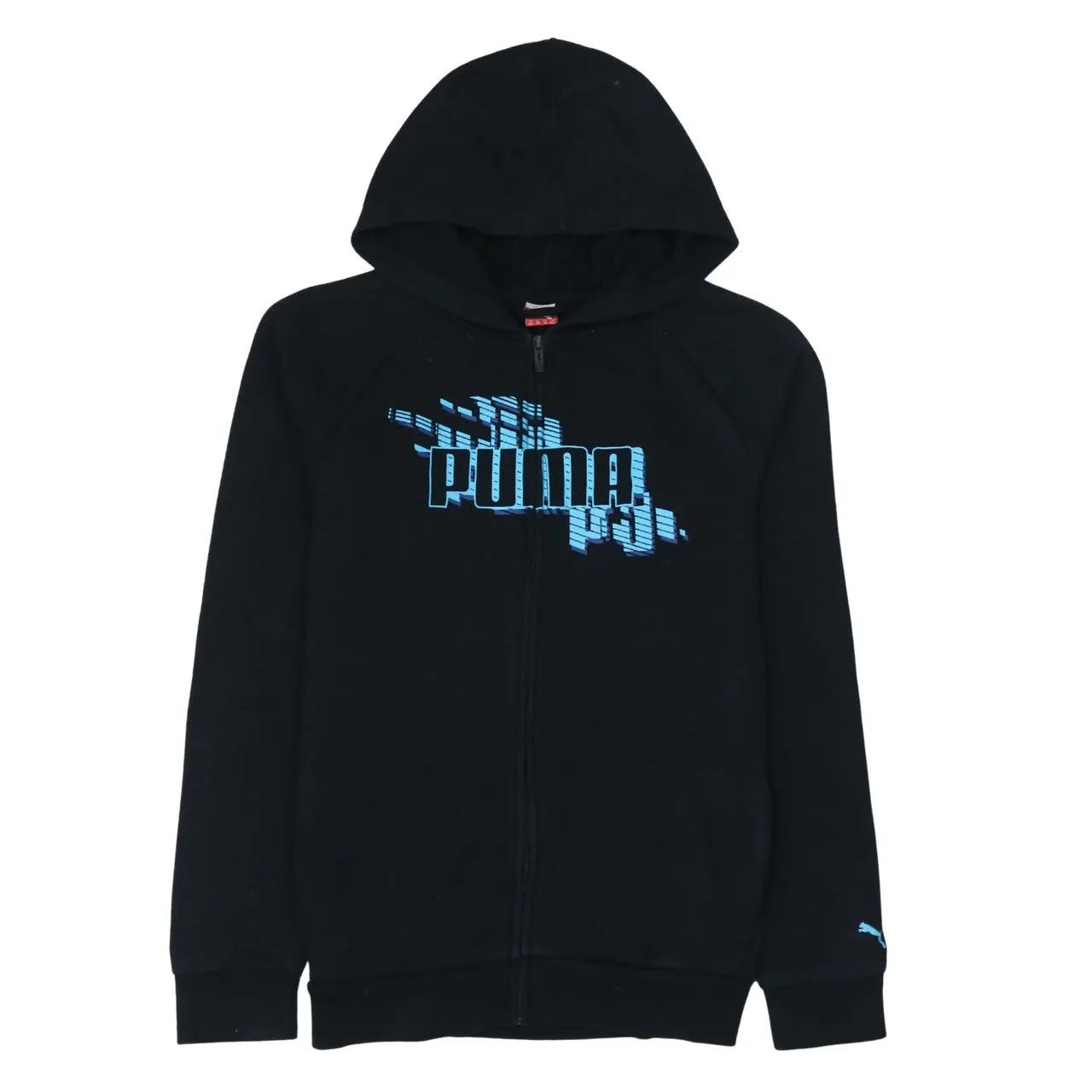 Puma 90's Spellout Full Zip Up Hoodie XXLarge (2XL) Black sold by Vintage Club