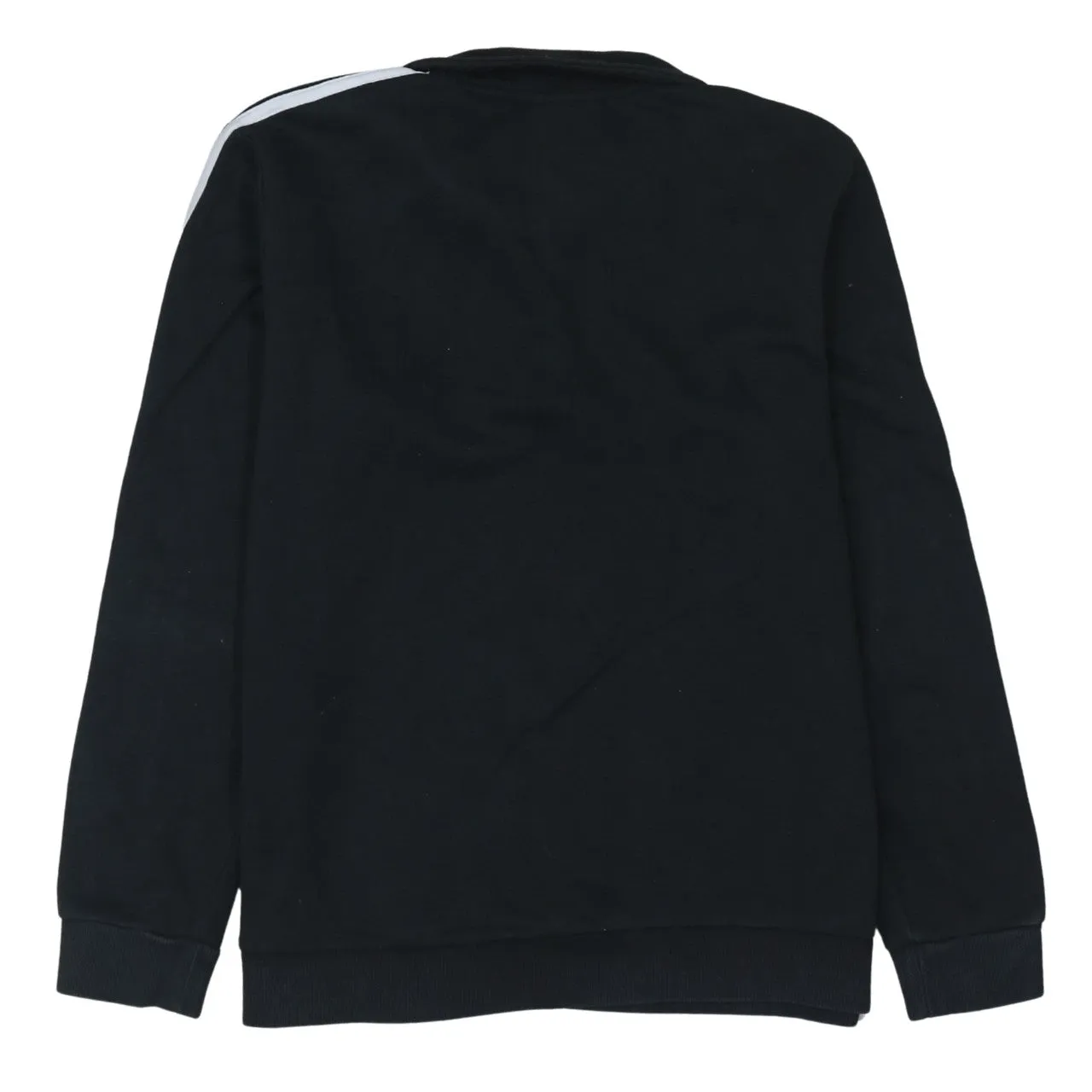 Adidas 90's Striped Sleeve Quarter Zip Sweatshirt Large Black sold by Vintage Club product image thumbnail 2