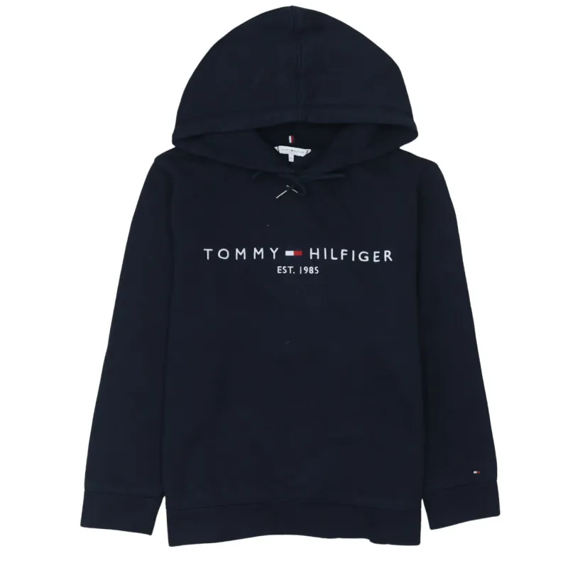 Tommy Hilfiger 90's Spellout Pullover Hoodie XLarge Navy Blue made by Tommy Hilfiger