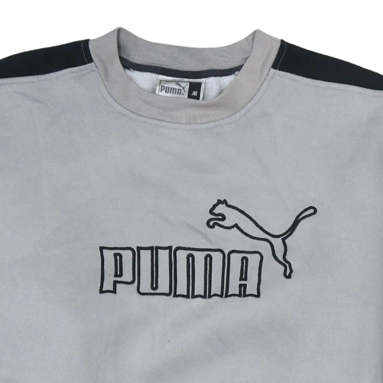 Puma 90's Spellout Crew Neck Sweatshirt Medium Grey sold by Vintage Club product image thumbnail 3