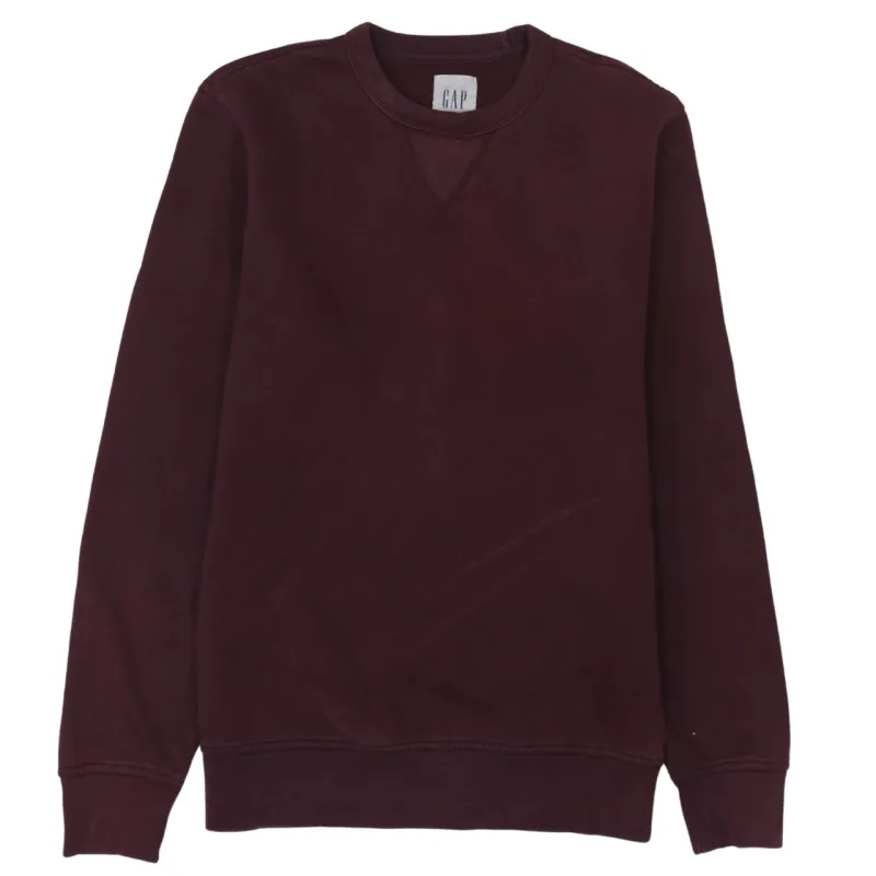 Gap 90's Plain Crew Neck Sweatshirt XSmall Burgundy Red sold by Vintage Club