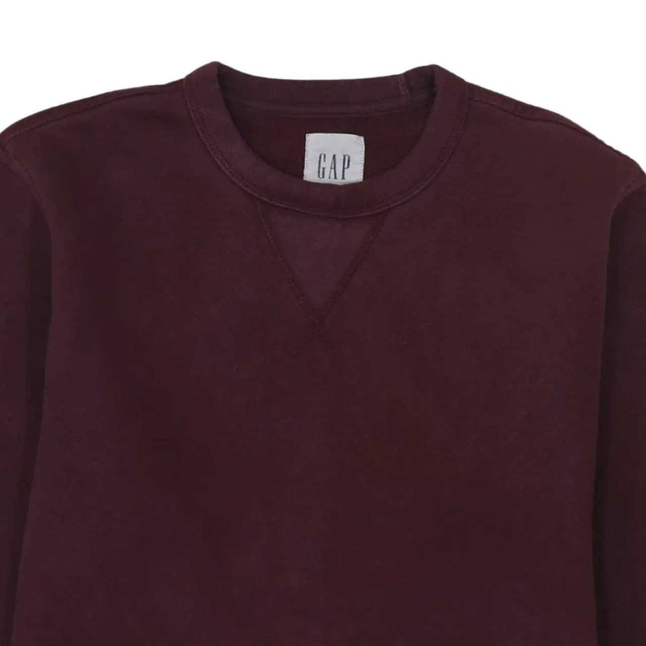 Gap 90's Plain Crew Neck Sweatshirt XSmall Burgundy Red sold by Vintage Club product image thumbnail 3
