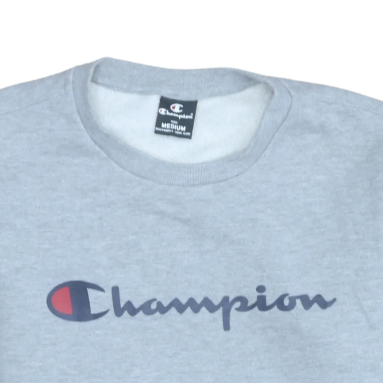 Champion 90's Spellout Crew Neck Sweatshirt Medium Grey sold by Vintage Club product image thumbnail 3