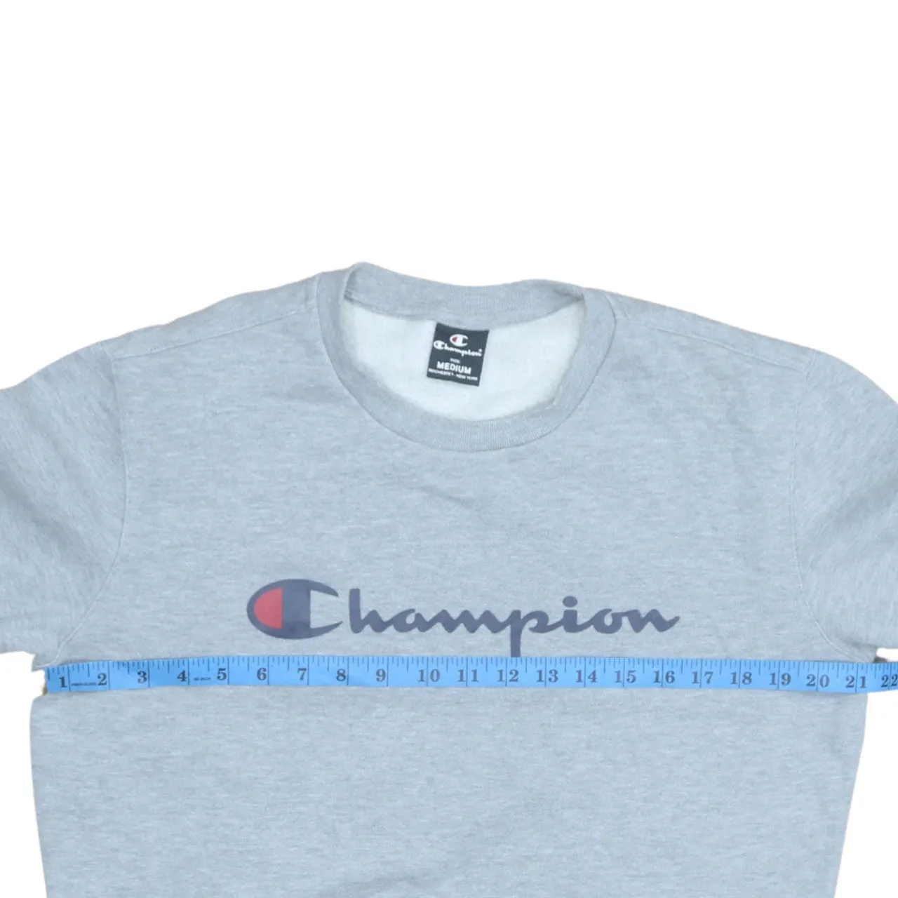 Champion 90's Spellout Crew Neck Sweatshirt Medium Grey sold by Vintage Club product image thumbnail 5