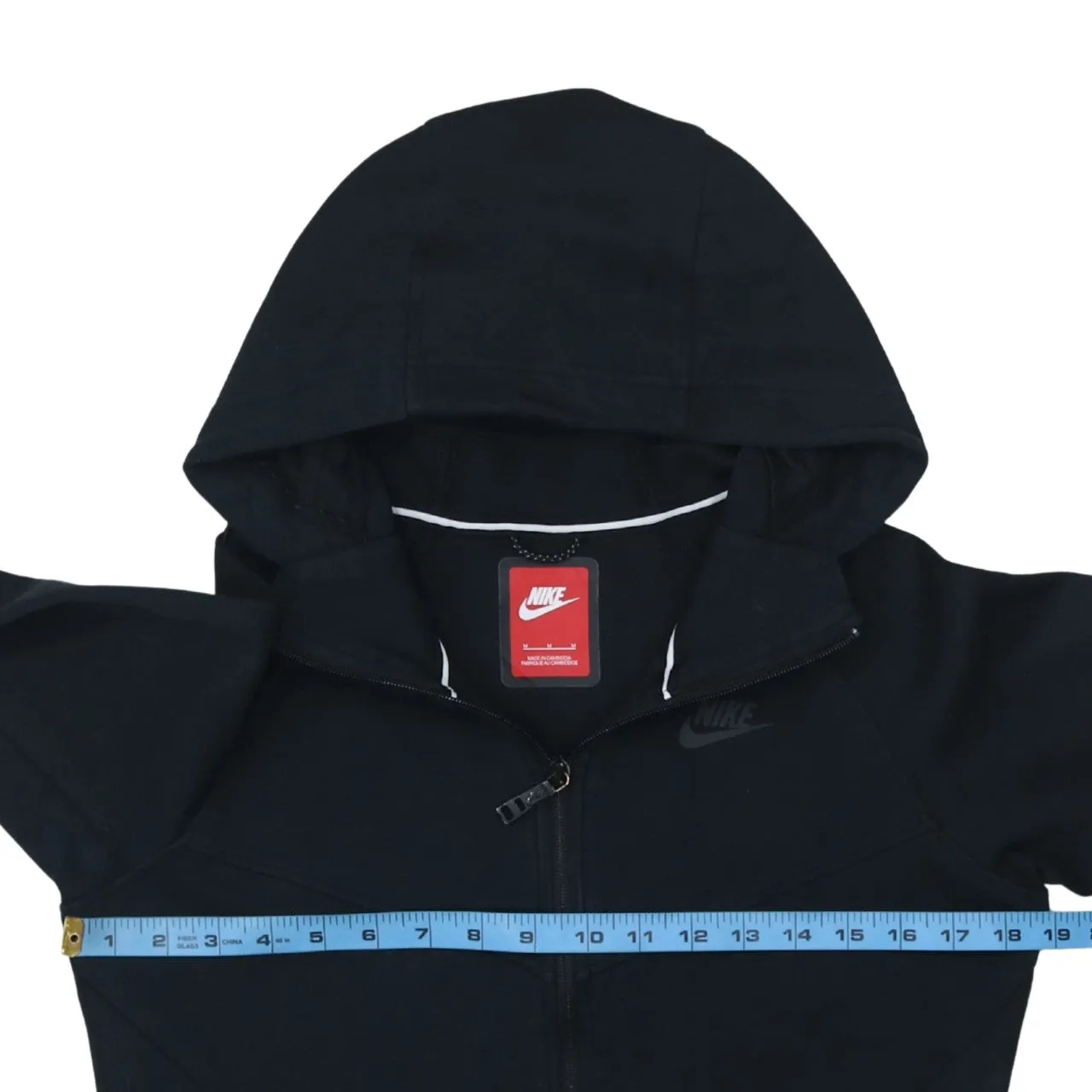 Nike 90's Swoosh Full Zip Up Hoodie Medium Black sold by Vintage Club product image thumbnail 5