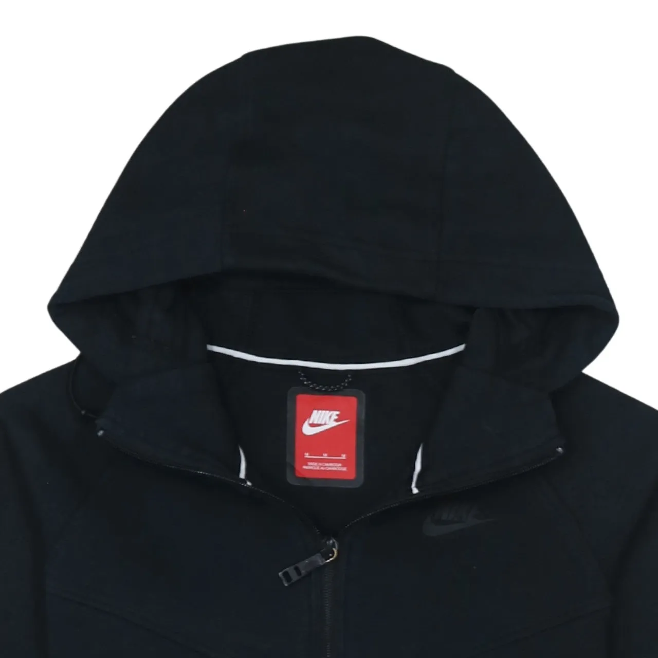 Nike 90's Swoosh Full Zip Up Hoodie Medium Black sold by Vintage Club product image thumbnail 3