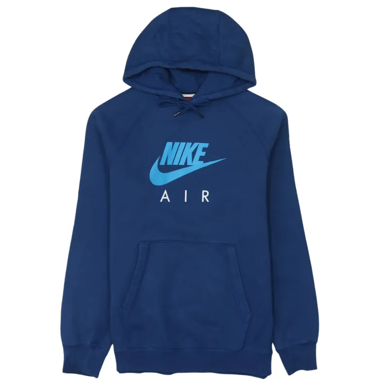 Nike 90's Center Middle Swoosh Pullover Hoodie Medium Blue sold by Vintage Club