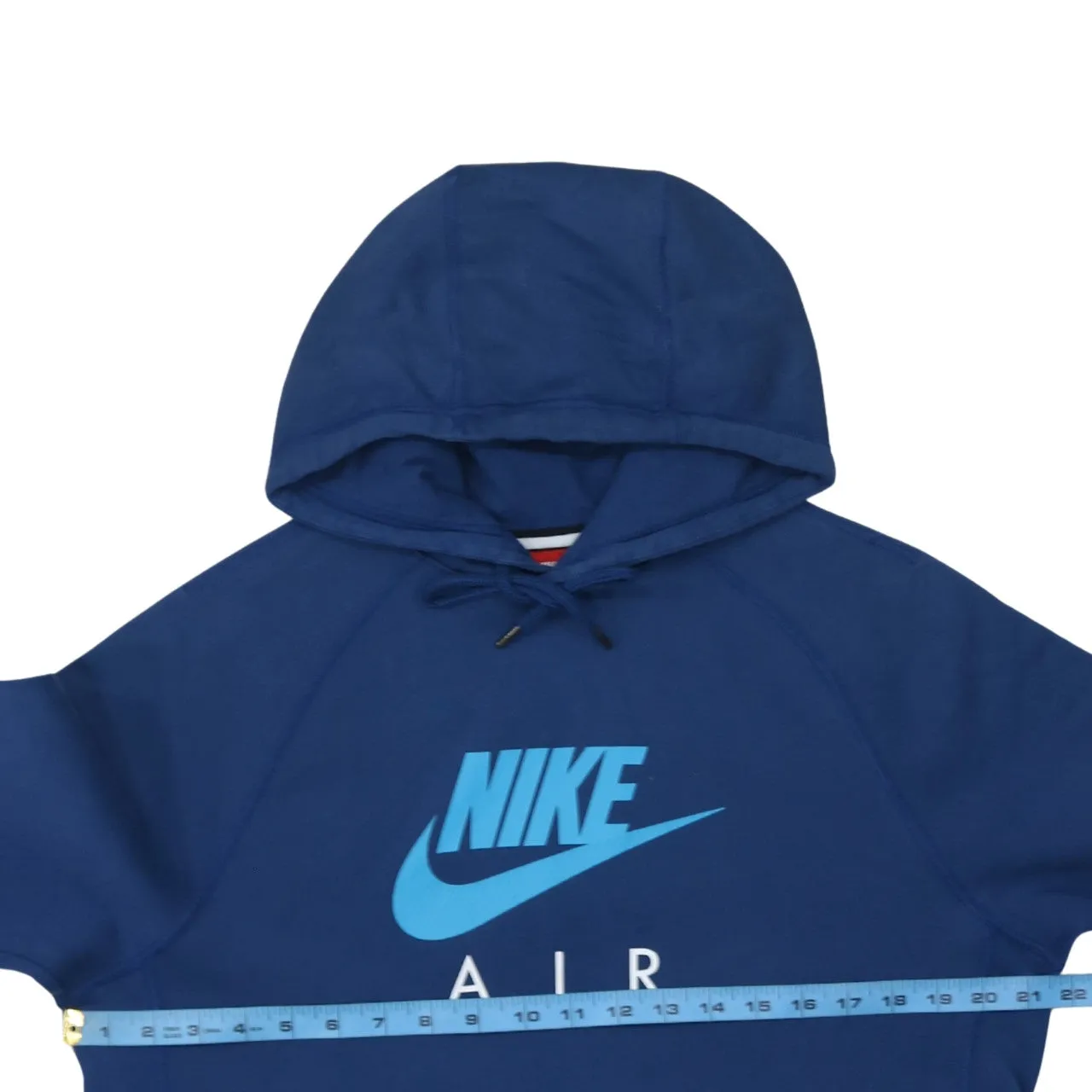Nike 90's Center Middle Swoosh Pullover Hoodie Medium Blue sold by Vintage Club product image thumbnail 5