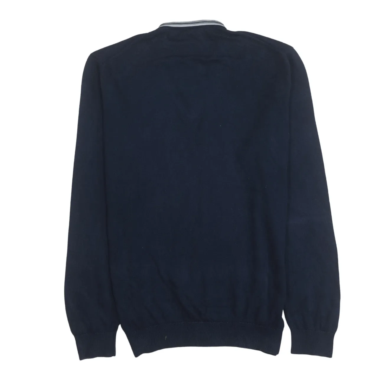 Lacoste 90's Lightweight V Neck Sweatshirt Large Navy Blue sold by Vintage Club product image thumbnail 2