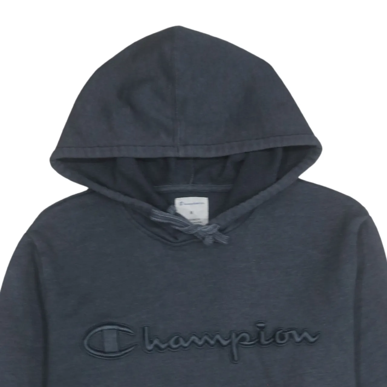 Champion 90's Spellout Pullover Hoodie Medium Grey sold by Vintage Club product image thumbnail 3