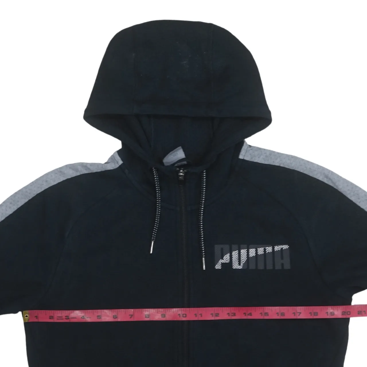 Puma 90's Sportswear Full Zip Up Hoodie Medium Black sold by Vintage Club product image thumbnail 5