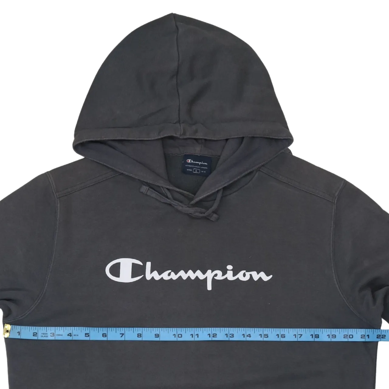 Champion 90's Spellout Pullover Hoodie Large Grey sold by Vintage Club product image thumbnail 5