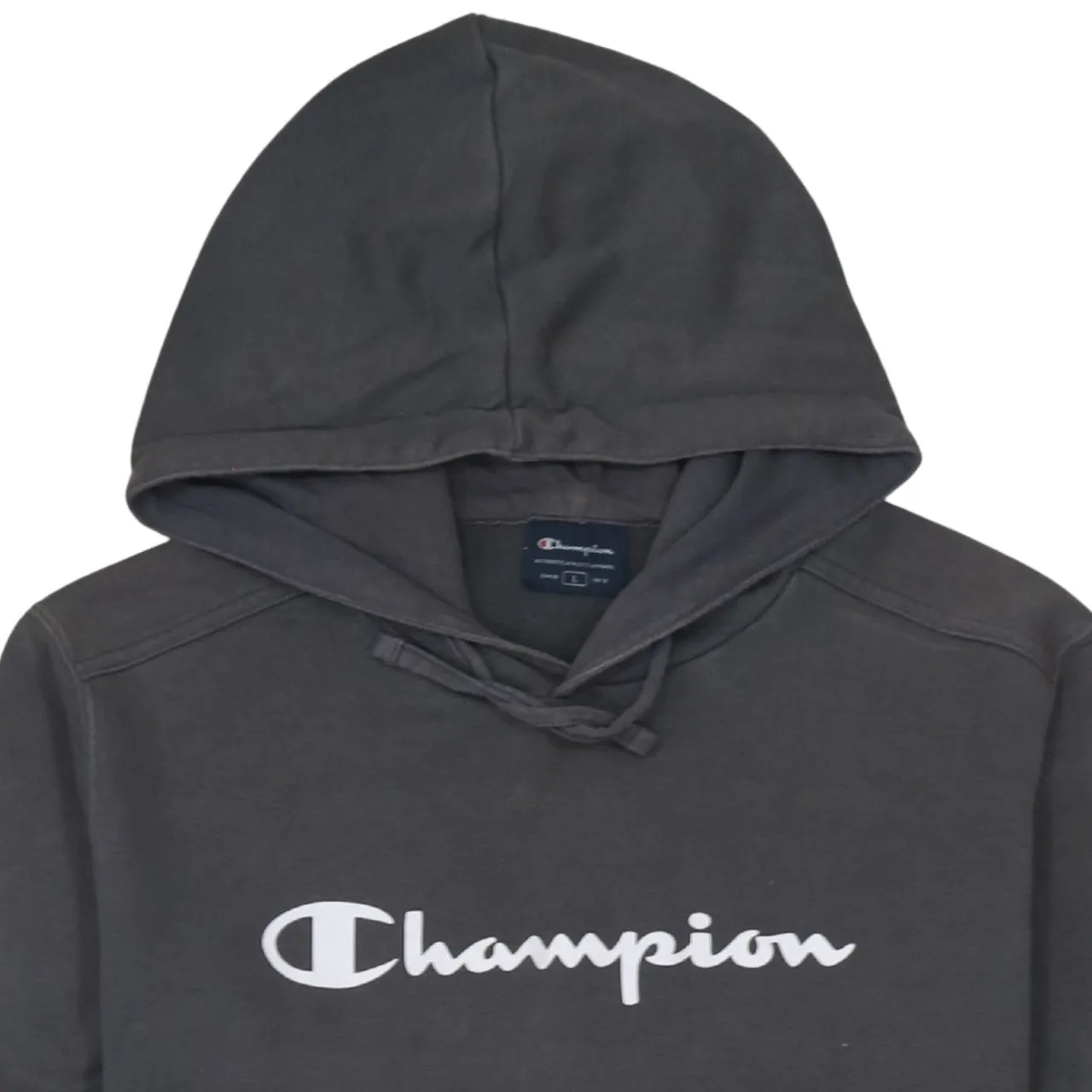 Champion 90's Spellout Pullover Hoodie Large Grey sold by Vintage Club product image thumbnail 3