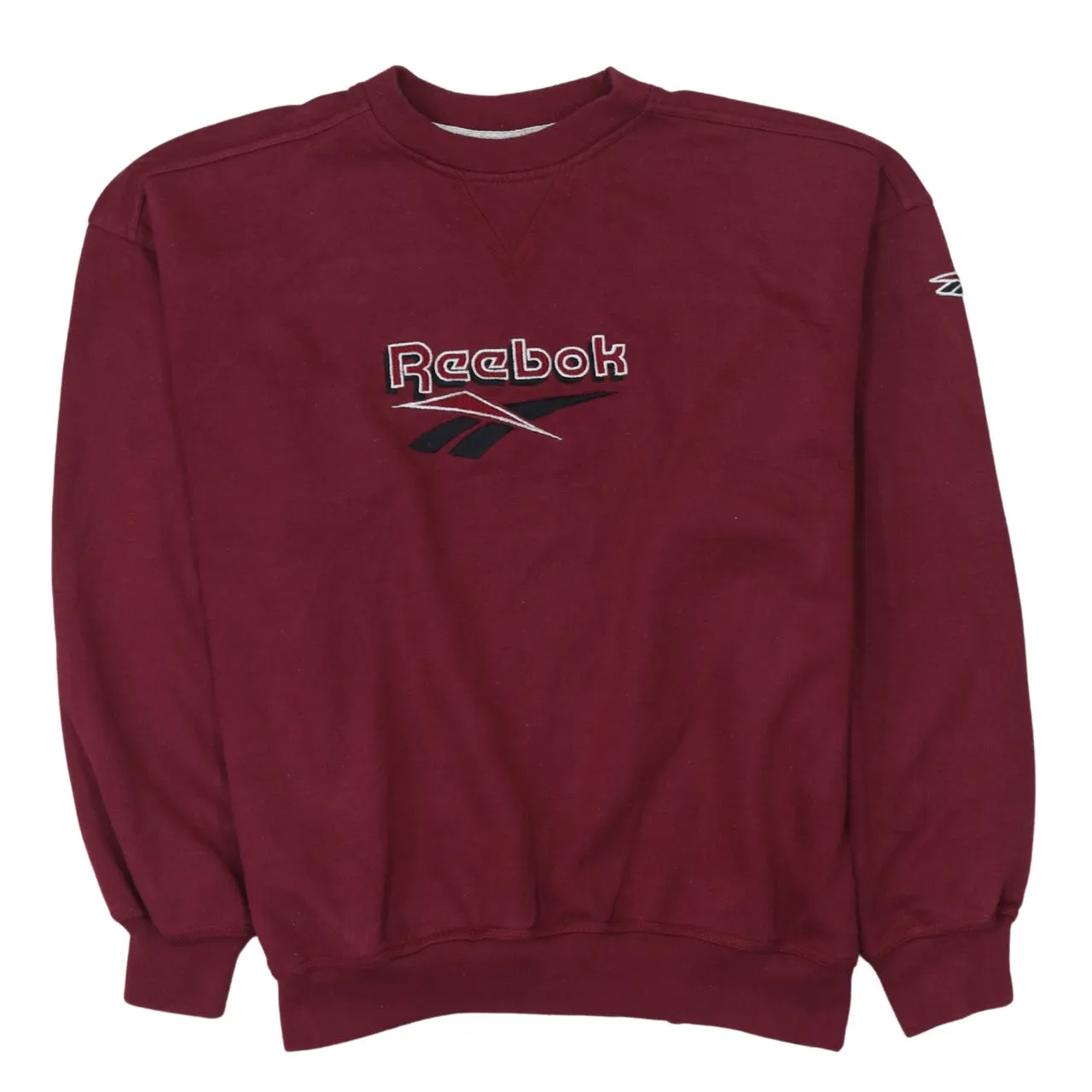 Reebok 90's Spellout Crew Neck Sweatshirt Small Red sold by Vintage Club