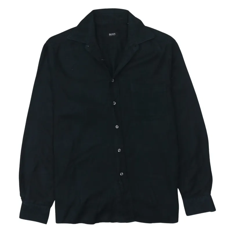 HUGO BOSS 90's Long Sleeve Button Up Shirt XLarge  Black made by Hugo Boss