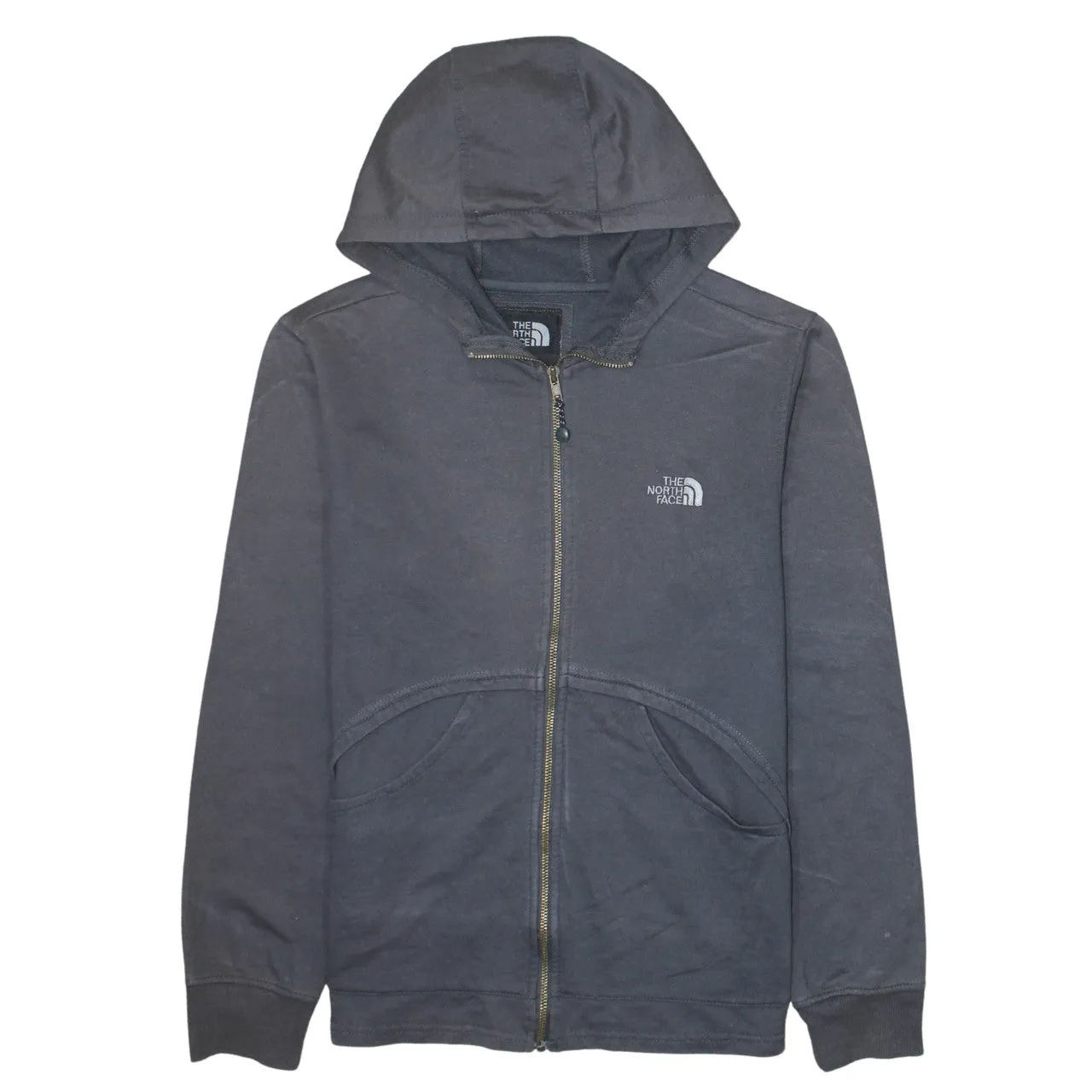 The North Face 90's Lightweight Full Zip Up Hoodie Medium Grey sold by Vintage Club