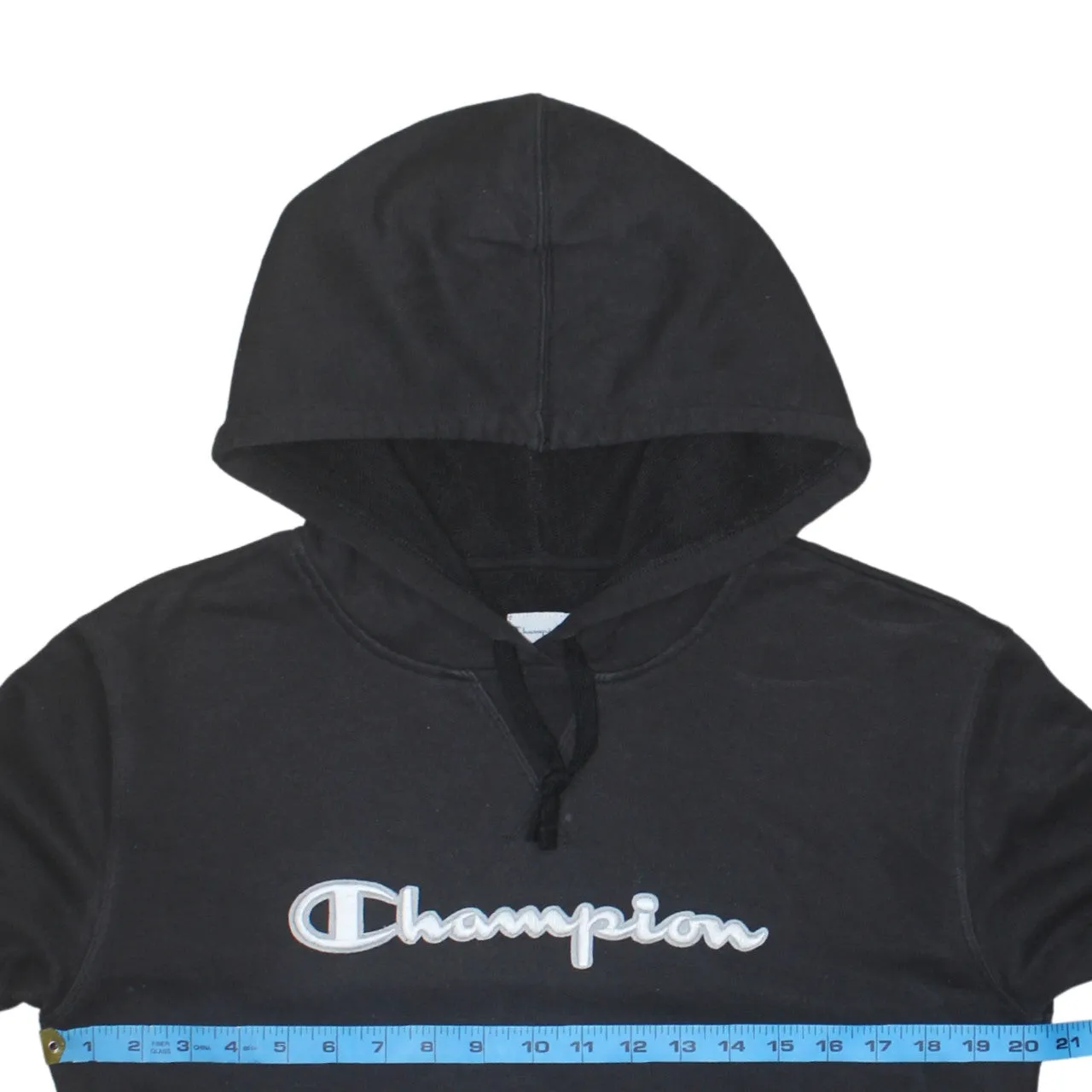 Champion 90's Spellout Pullover Hoodie Medium Black sold by Vintage Club product image thumbnail 5