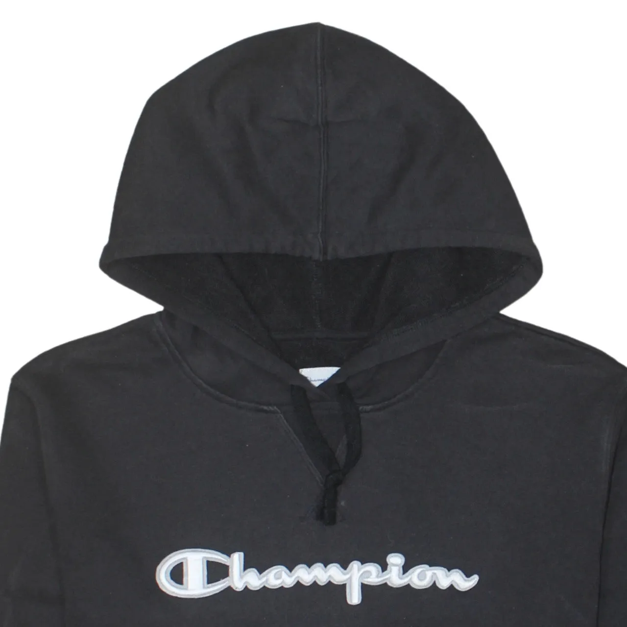 Champion 90's Spellout Pullover Hoodie Medium Black sold by Vintage Club product image thumbnail 3