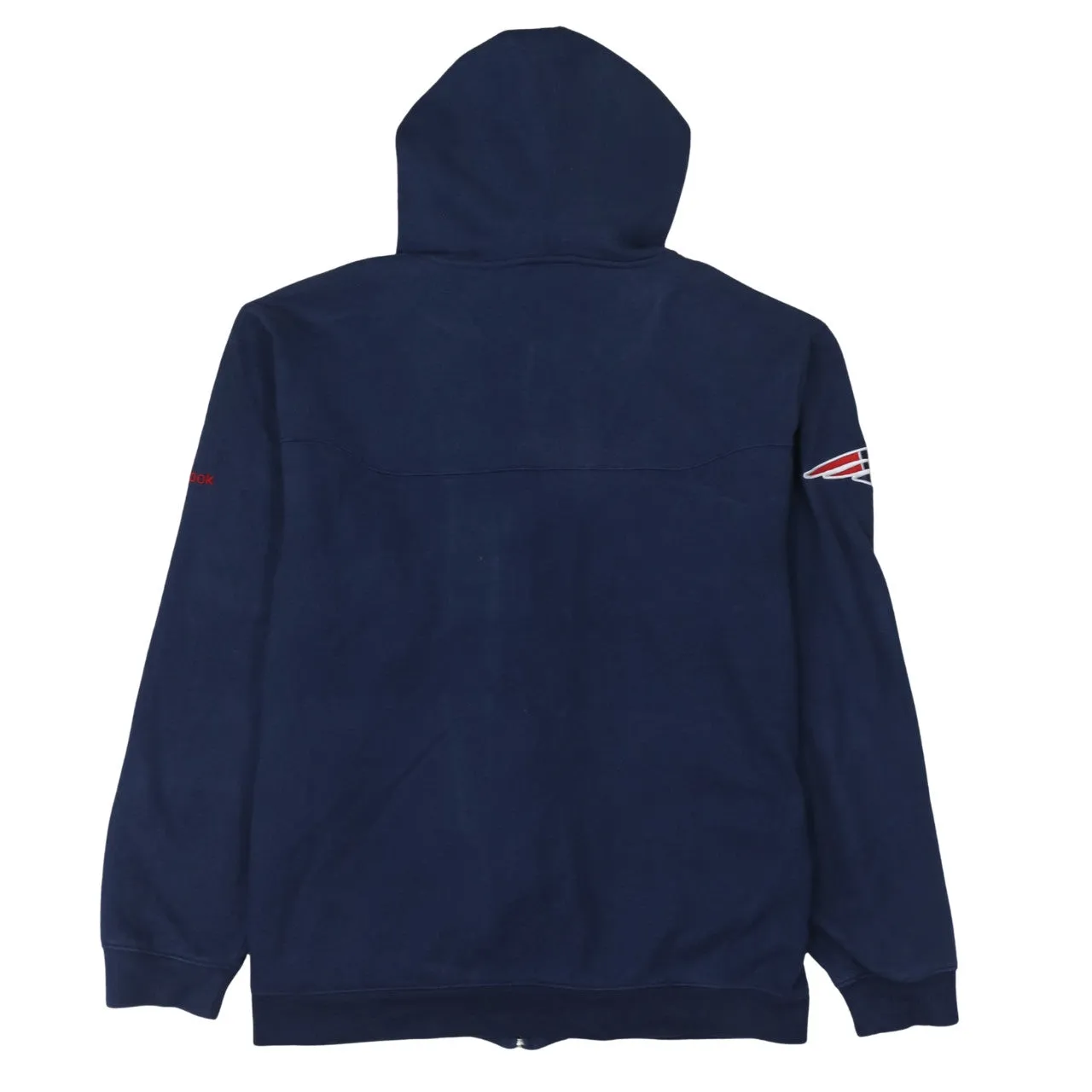 NFL 90's Patriots Football Full Zip Up Hoodie Medium Navy Blue sold by Vintage Club product image thumbnail 2