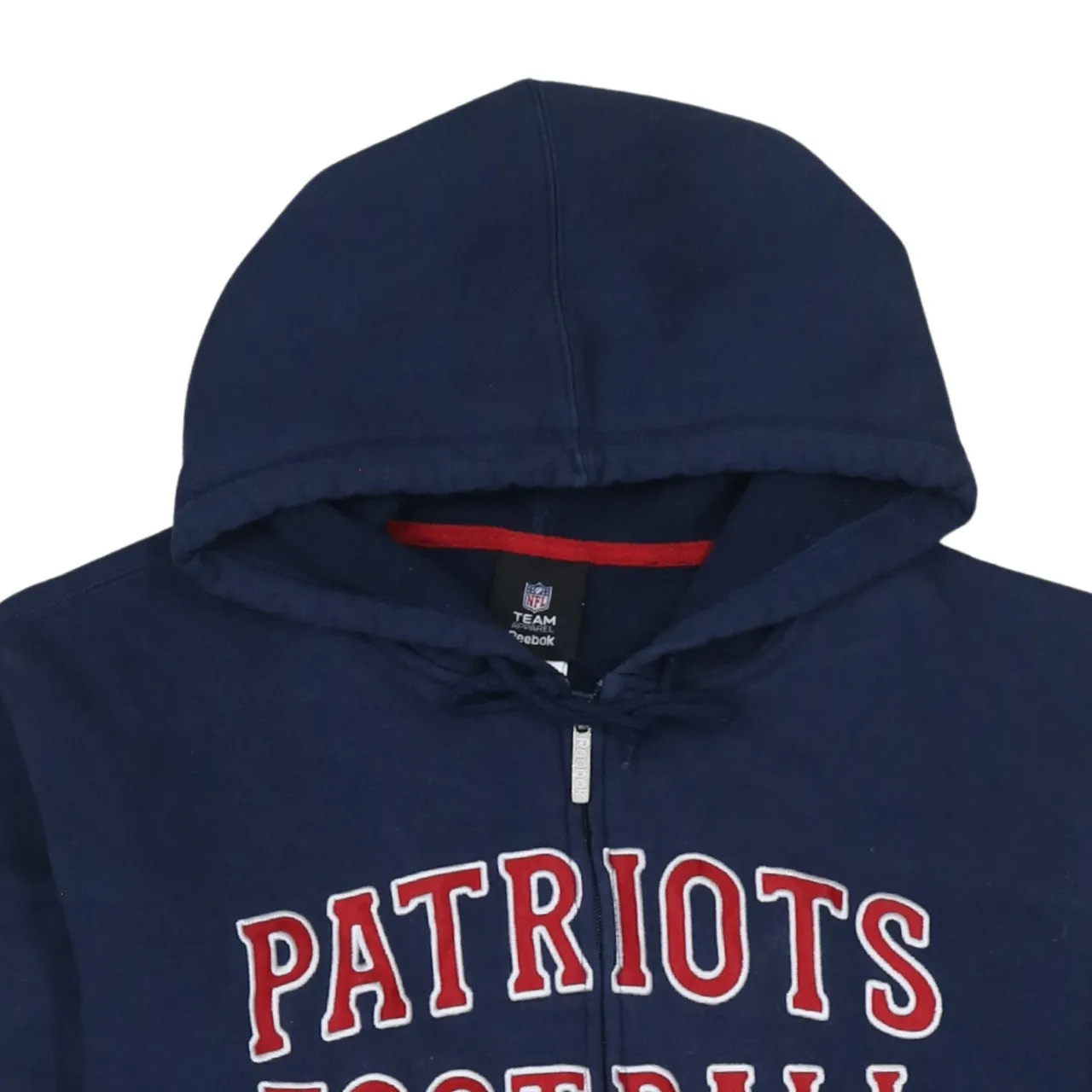 NFL 90's Patriots Football Full Zip Up Hoodie Medium Navy Blue sold by Vintage Club product image thumbnail 3