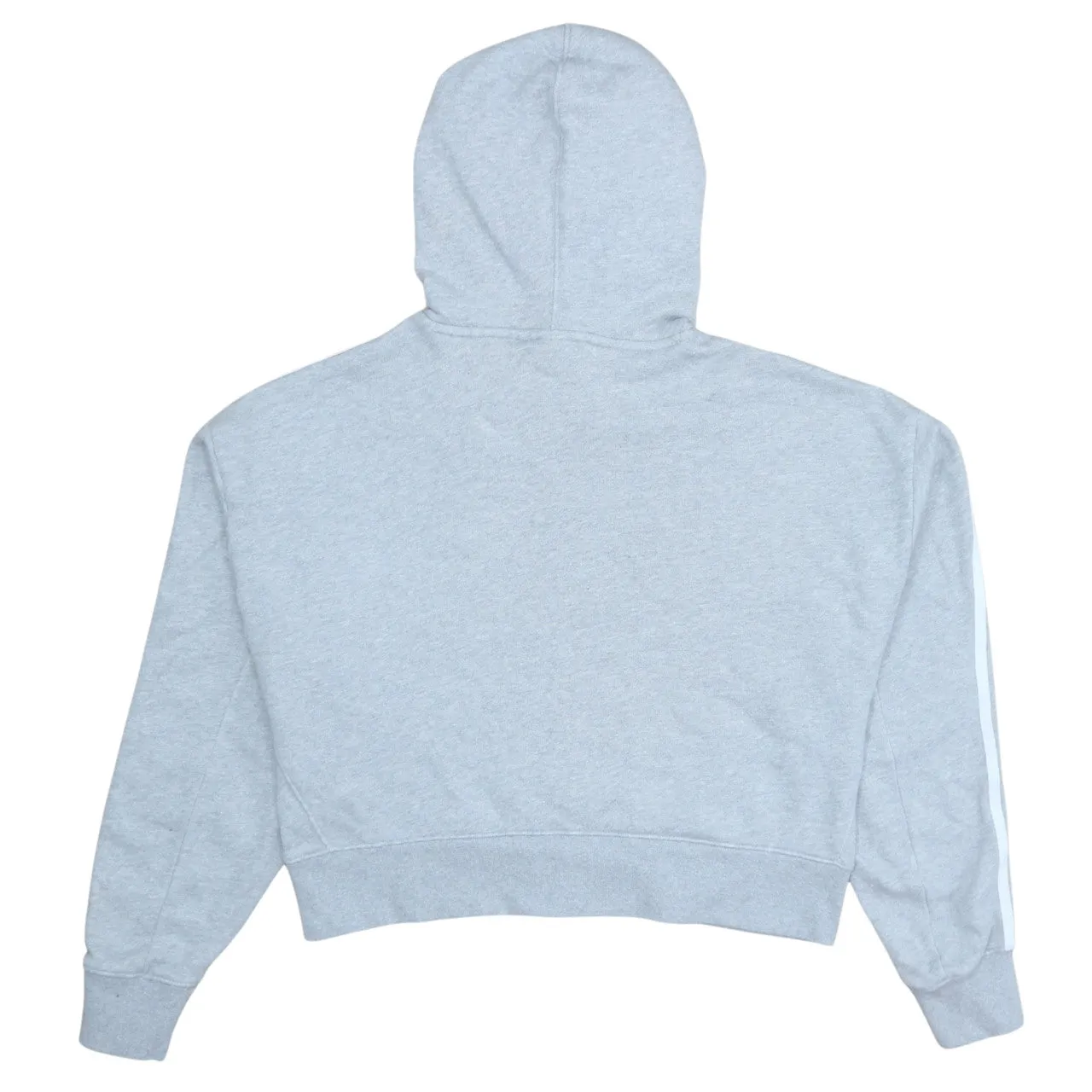 Adidas Light Grey Hoodie Women’s Small Trefoil Embroidered Logo Three Stripe Sleeves Pullover sold by Vintage Club product image thumbnail 2