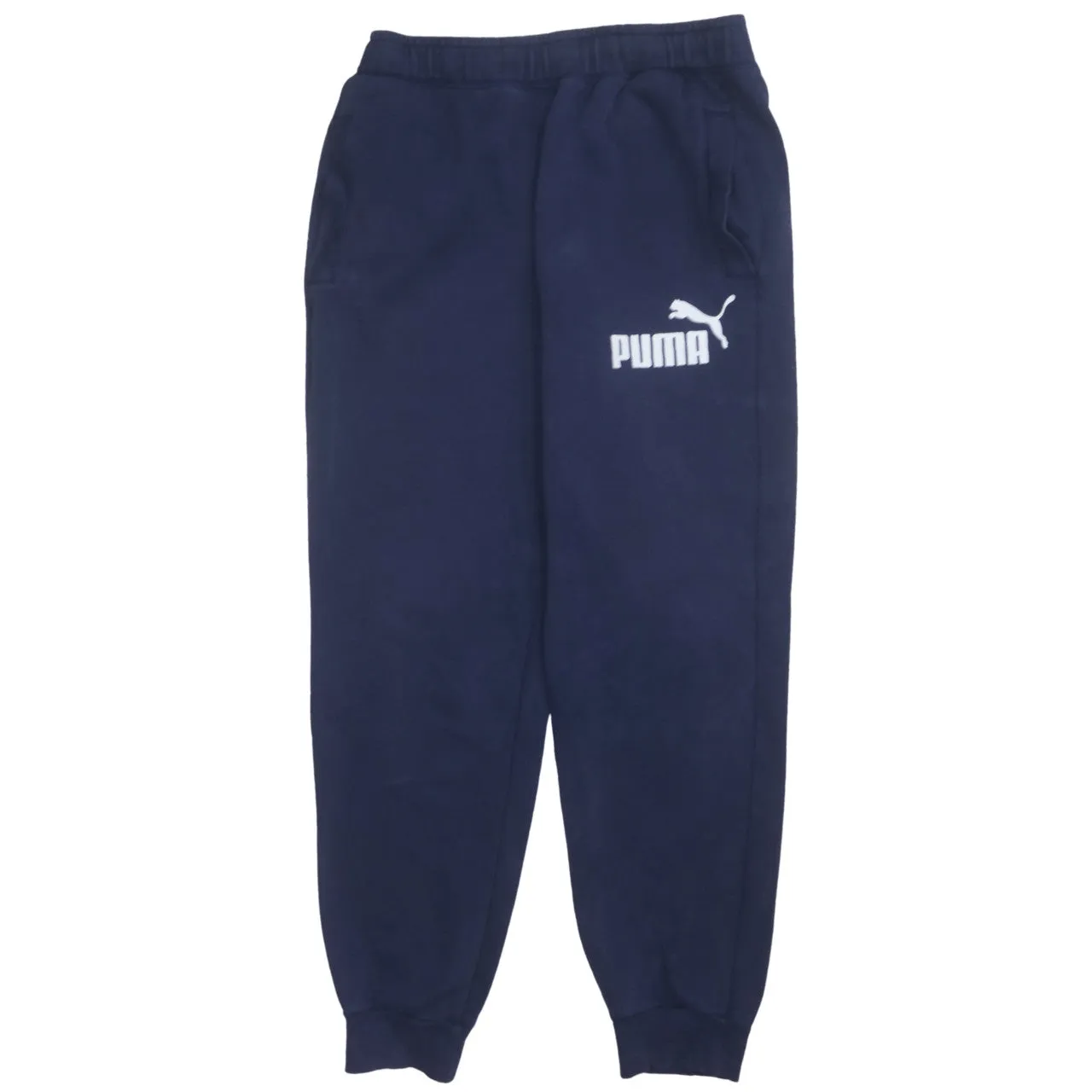 Puma 90's Elasticated Waistband Drawstrings Casual Joggers / Sweatpants Medium Navy Blue sold by Vintage Club