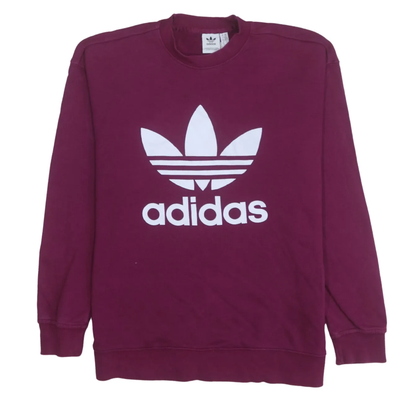 Adidas 90's Spellout Crew Neck Sweatshirt XSmall Purple sold by Vintage Club