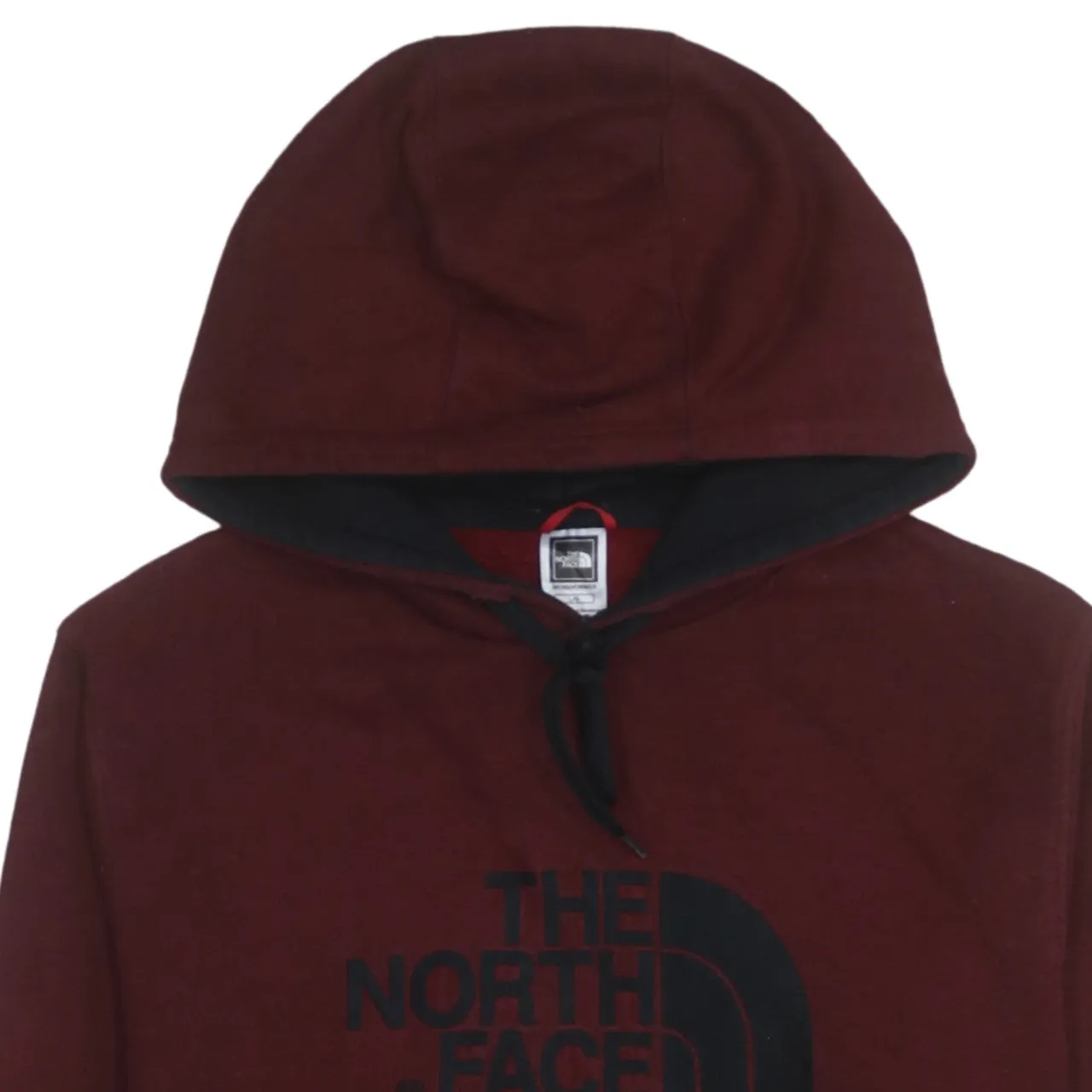 The North Face 90's Spellout Pullover Hoodie Large Burgundy Red sold by Vintage Club product image thumbnail 3