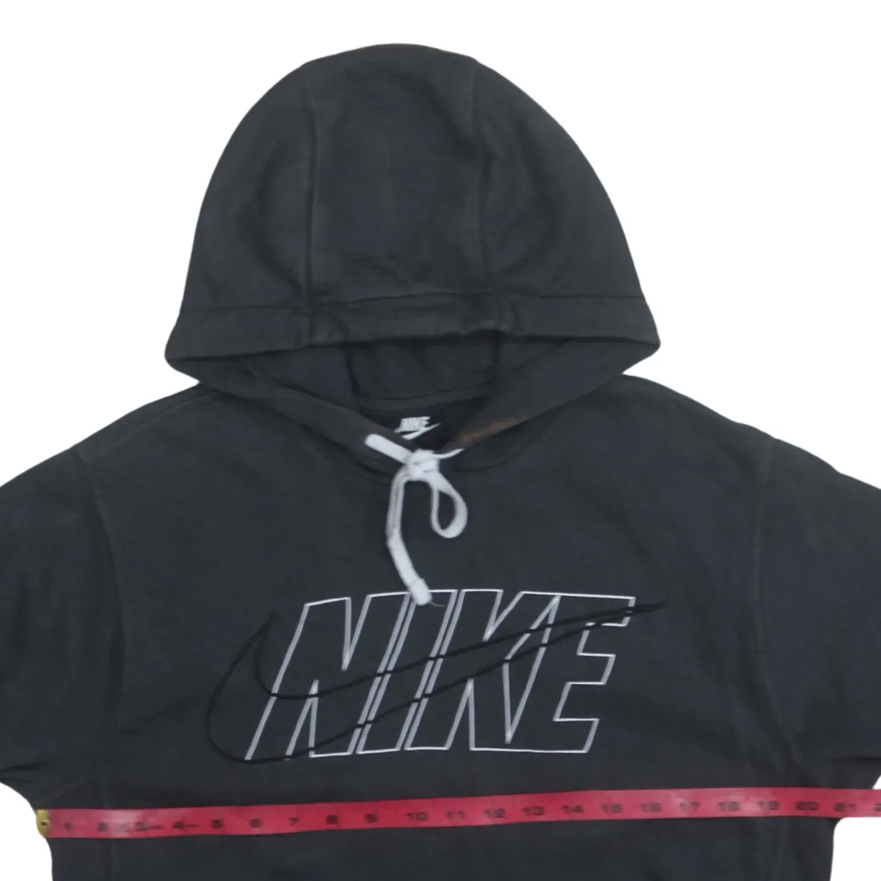Nike 90's Center Middle Swoosh Pullover Hoodie XSmall Black sold by Vintage Club product image thumbnail 5