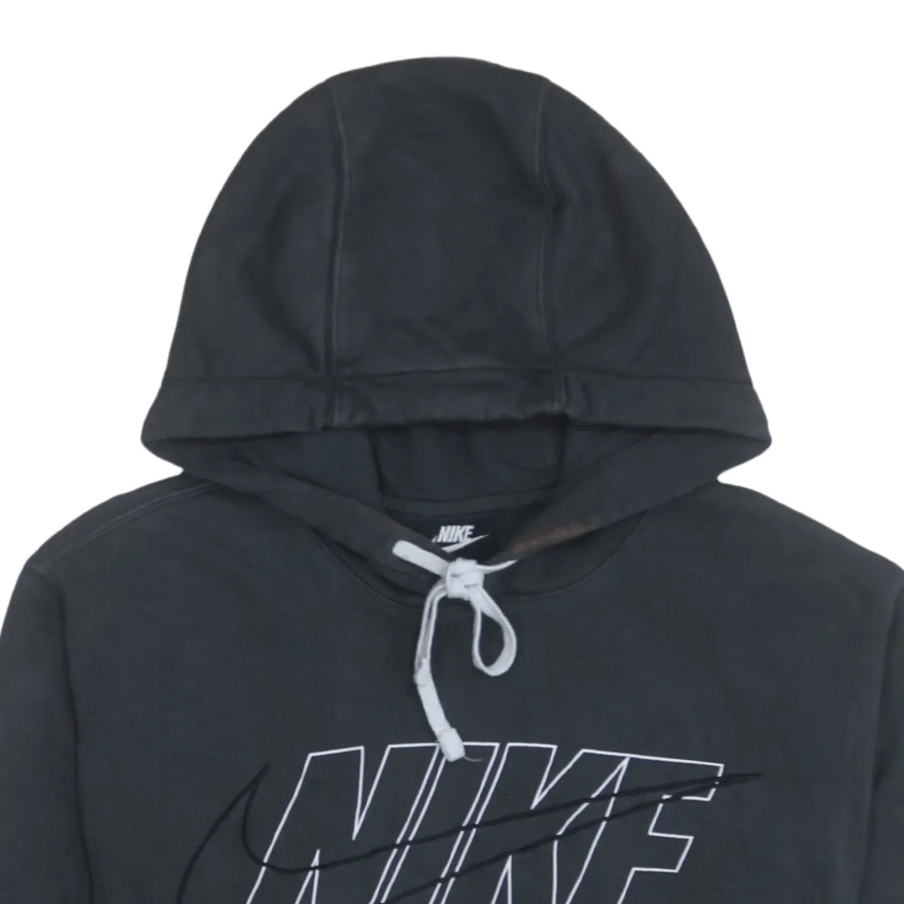 Nike 90's Center Middle Swoosh Pullover Hoodie XSmall Black sold by Vintage Club product image thumbnail 3